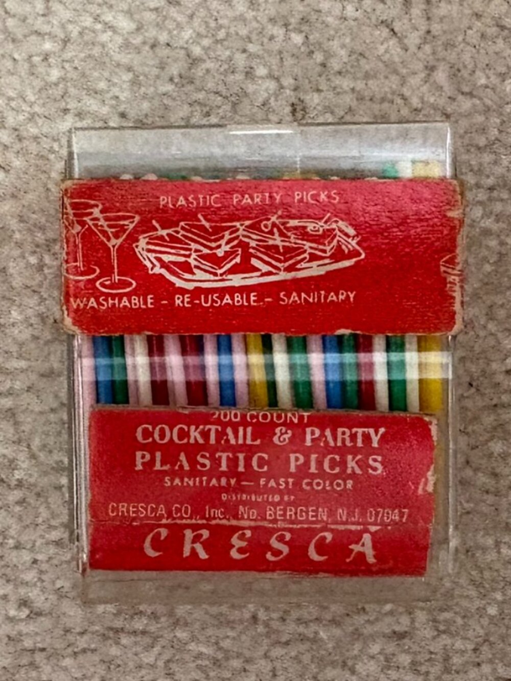 🌈Vintage Cresca Cocktail & Party Picks – Colorful Retro Charm🌈